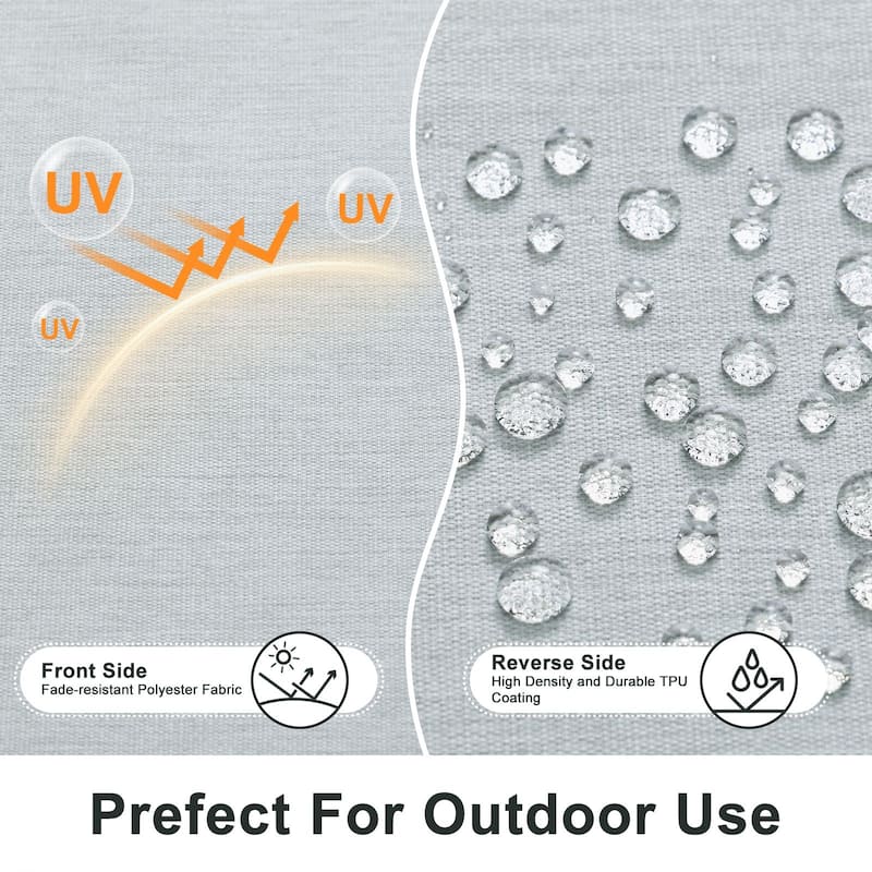 Aoodor Outdoor Dining Chair Cushions Set of 4, Outdoor Chair Pads with Ties, 21 x 21 inch - 21"x21"