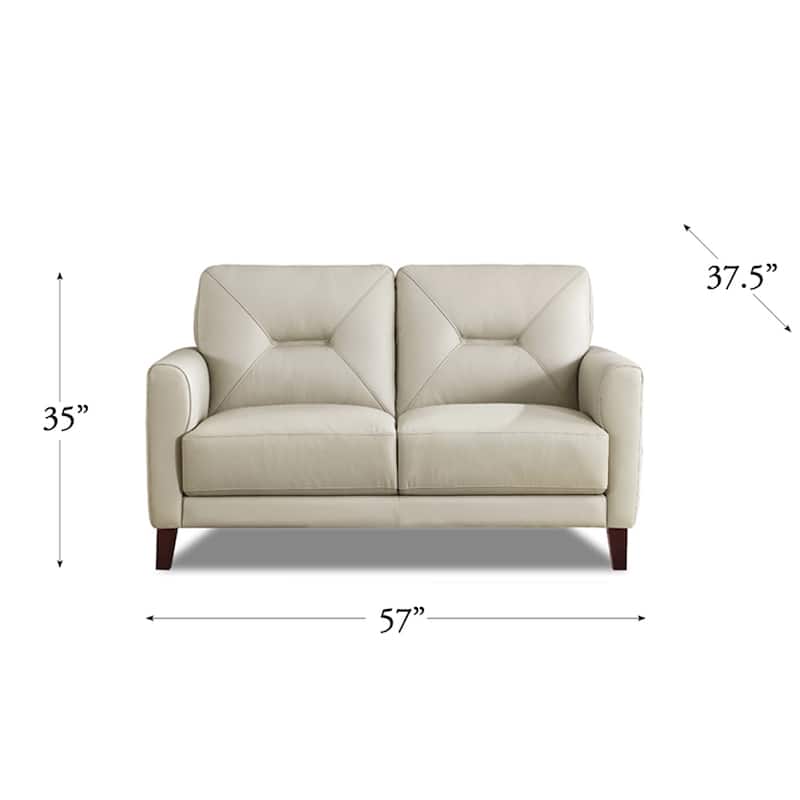 Hydeline Mavis Top Grain Leather Loveseat