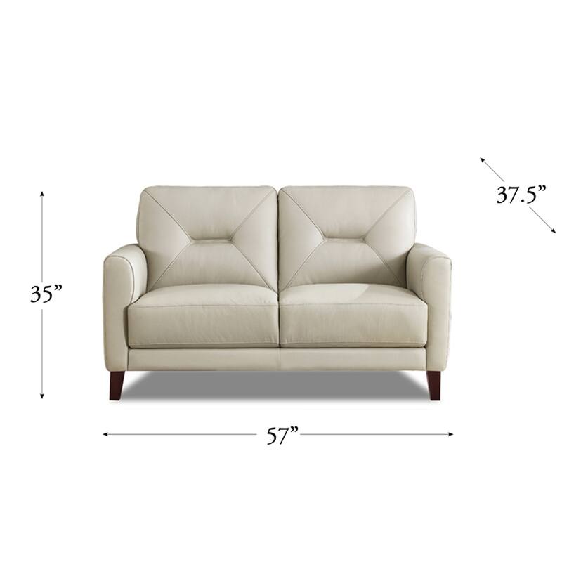 Hydeline Mavis Top Grain Leather Sofa and Loveseat Set