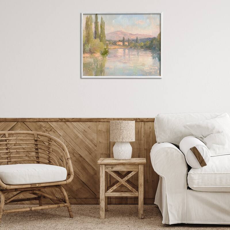 Stupell Place By The Lake Framed Giclee Art Design By Petal Prints Design