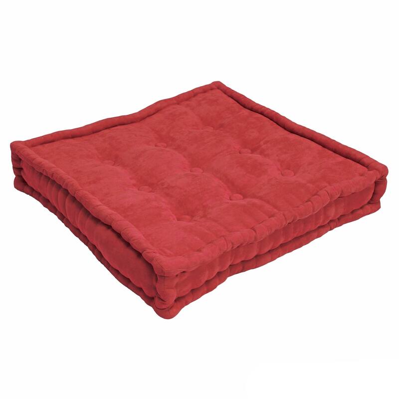 Porch & Den St Charles Square Floor Pillow - Cardinal Red