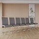 preview thumbnail 22 of 40, Modern Dining Chairs, PU Faux Leather High Back Upholstered Side Chair with C-shaped Tube Plating Metal Legs(Set of 4)