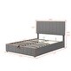 preview thumbnail 6 of 10, Full Size Upholstered Platform Bed with a Hydraulic Storage System, Gray
