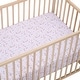 preview thumbnail 5 of 7, Bedtime Originals Floral Pink/Gray 2-Pack Fitted Crib/Toddler Sheet Set- Flower - Crib
