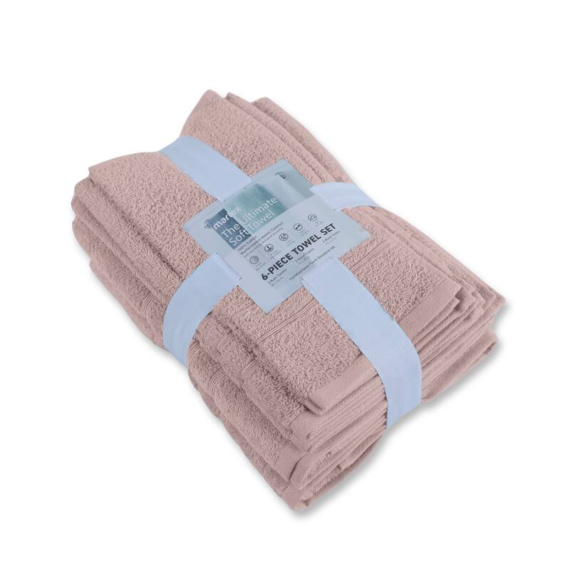 Martex Ultimate Performance Cotton Low-Lint Soft Absorbent Towel Set