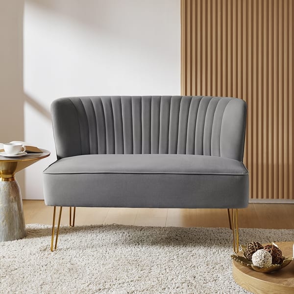 HULALA HOE Odern Loveseat 2 Seater Couch With Storage Pocket, Cofy