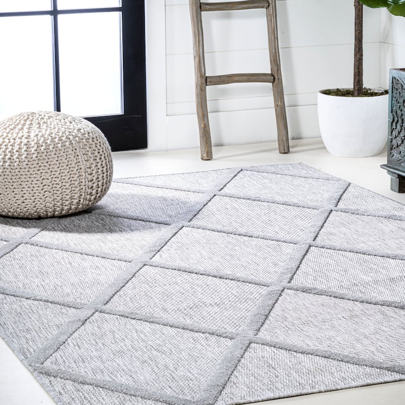 JONATHAN Y Talaia Diamond Trellis Indoor/Outdoor Area Rug