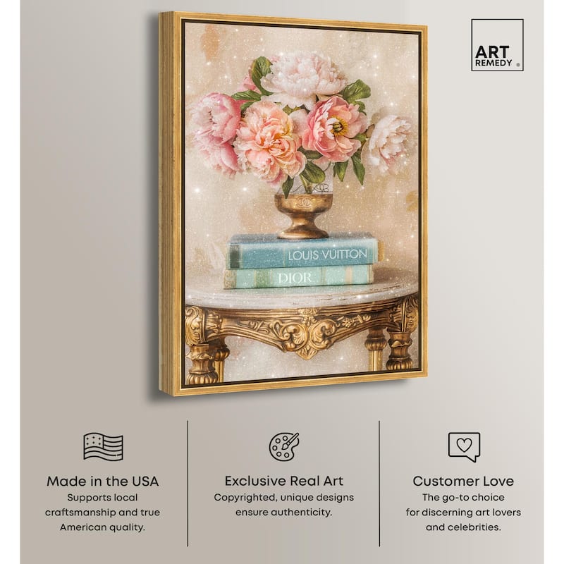 Antique Table Vase Canvas by Art Remedy