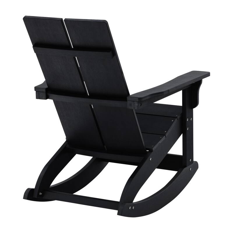 Indoor/Outdoor modern 2-Slat Adirondack Poly Resin Rockers - Set of 2