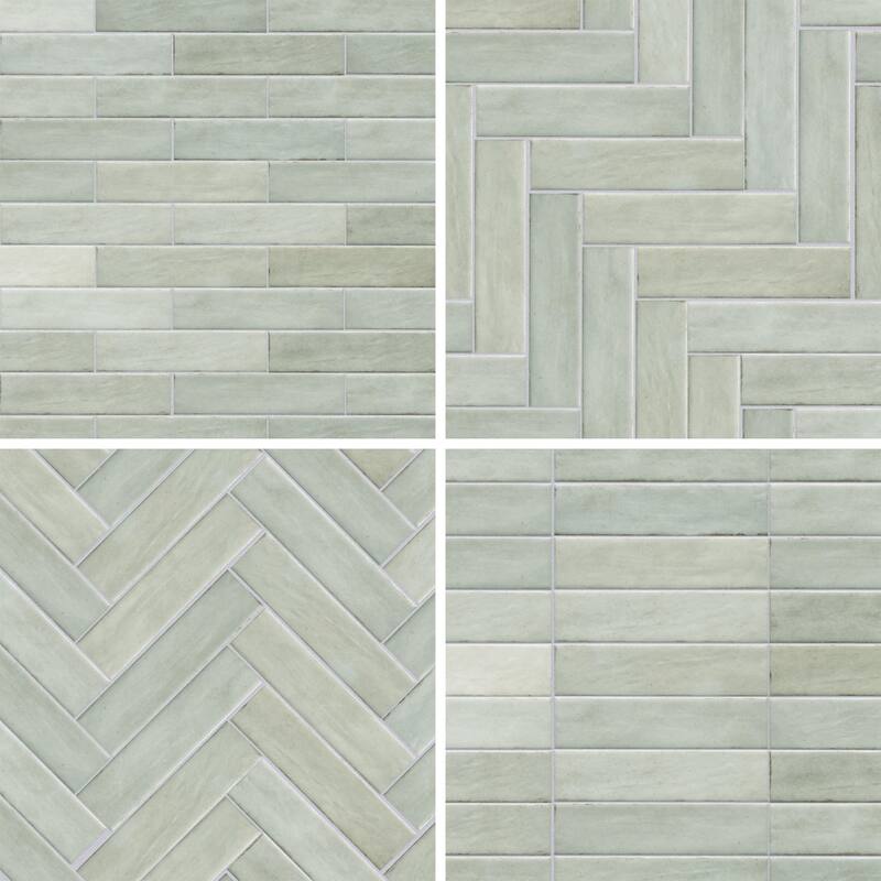 Merola Tile Tribeca Studio Seaglass Mint 2-3/8" x 9-5/8" Porcelain Wall Tile