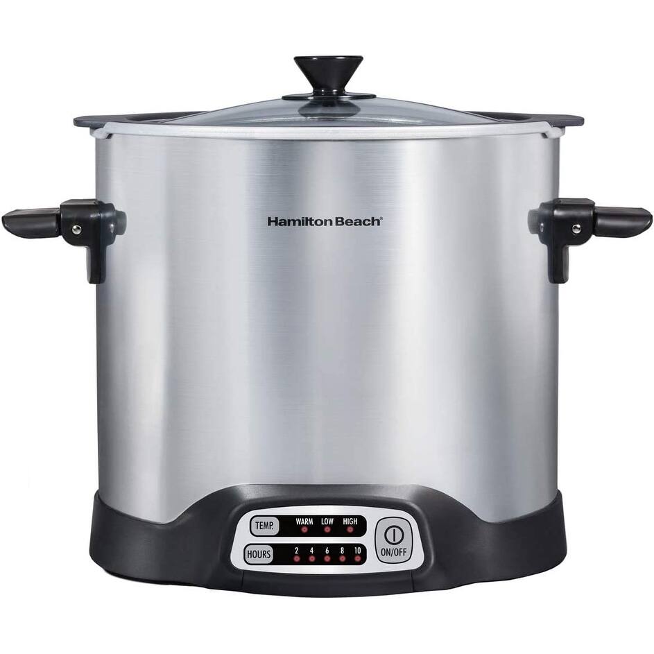 Cook Stock Pot Slow Cooker with Stovetop Safe Crock, Large 10 Quart