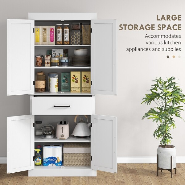 Farmhouse 72" Tall Kitchen Pantry Storage Cabinet