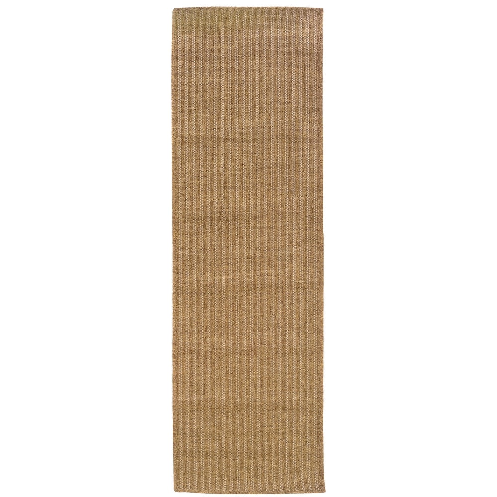 Style Haven Veranda Verticle Stripes Indoor-Outdoor Light Brown Rug