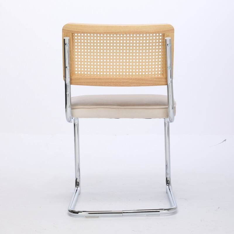 31.9''H Velvet Rattan Dining Chairs Set of 2 - N/A