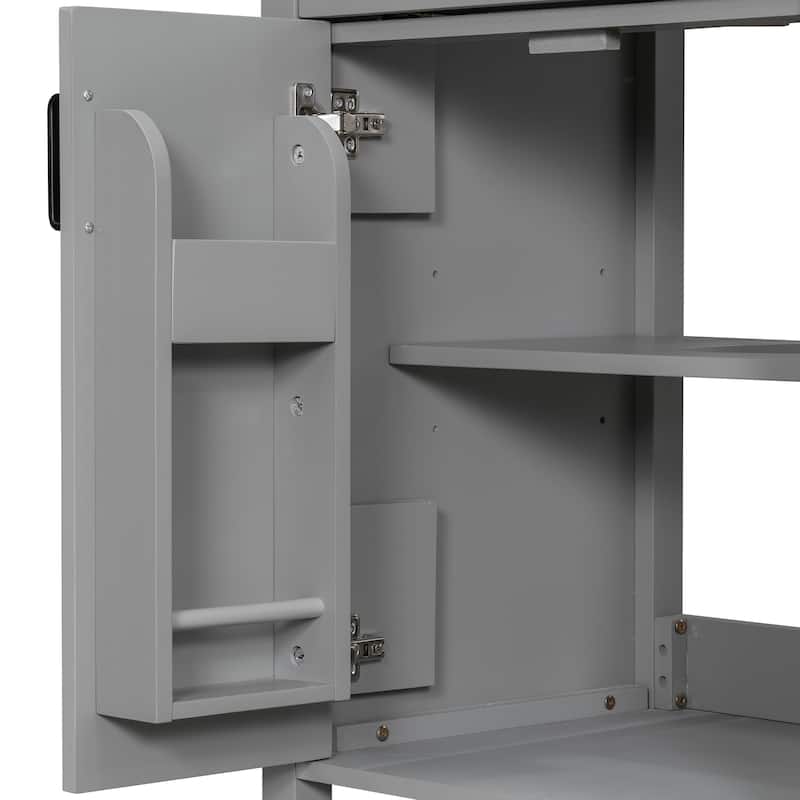 GDFStudio - Nova Wood & Ceramic Bathroom Vanity Cabinet with Single Sink