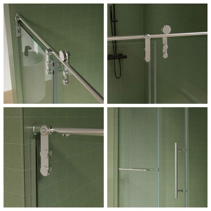 56"-60"W x 70"H Frameless Shower Door,Sliding Shower Door