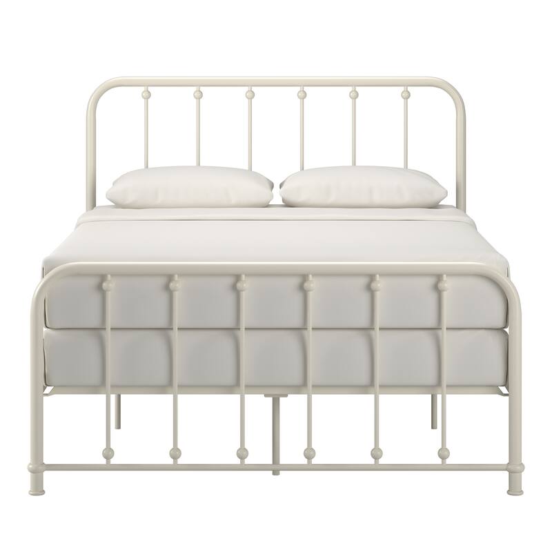Kae Metal Bed with Beaded Headboard by iNSPIRE Q Classic