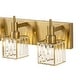 preview thumbnail 31 of 182, 2/3/4-Light Modern Bathroom Crystal Vanity Light Wall Sconces