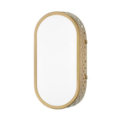 Mitzi by Hudson Valley Phoebe 1-light Aged Brass Wall Sconce, Opal Matte Glass