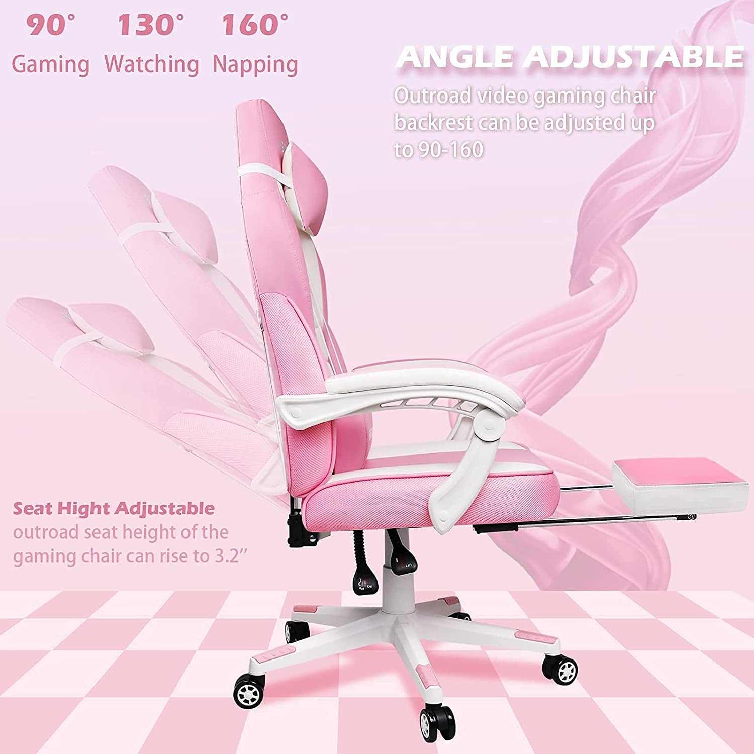High rise top gaming chair