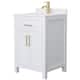Option White / White Cultured Marble Top / Brushed Gold