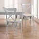 preview thumbnail 13 of 38, Colmar Classic Traditional X-Back Wood Rattan Dining Chair, Natural (Set of 2) by JONATHAN Y