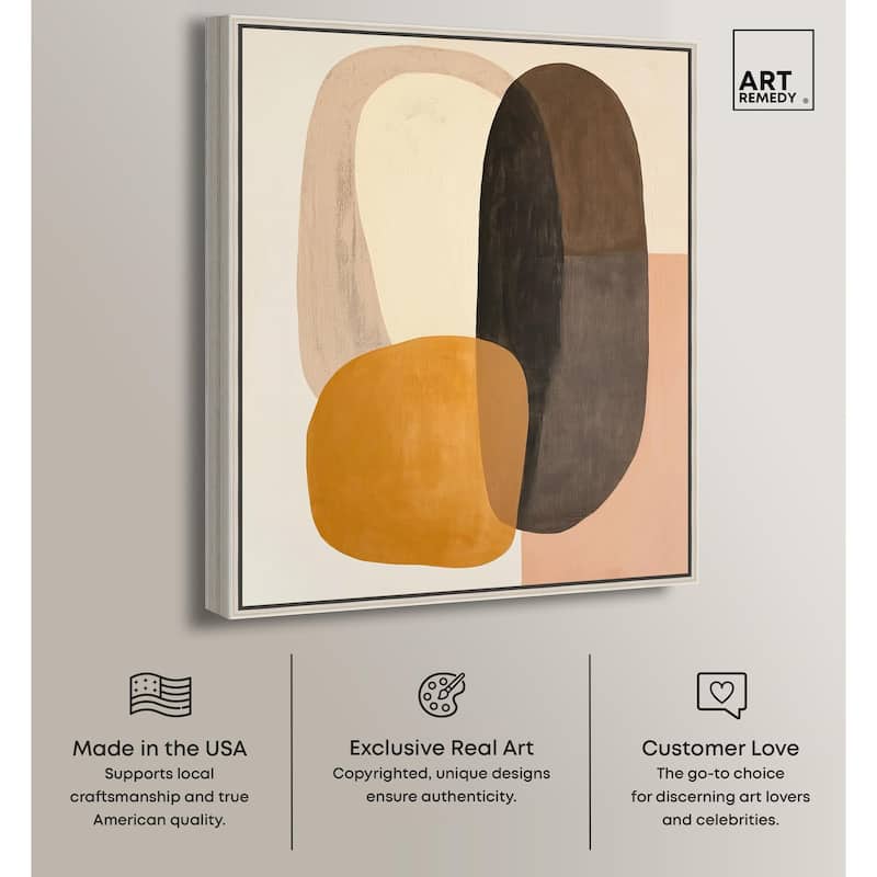 Burnt Ochre Orbit Canvas by Art Remedy