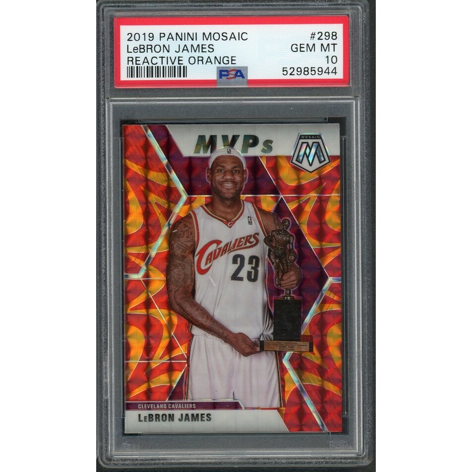 LeBron James 2019 Panini Mosaic Reactive Orange MVPs Prizm 