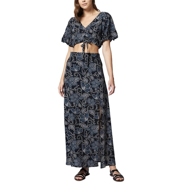 2 piece crop top and maxi skirt