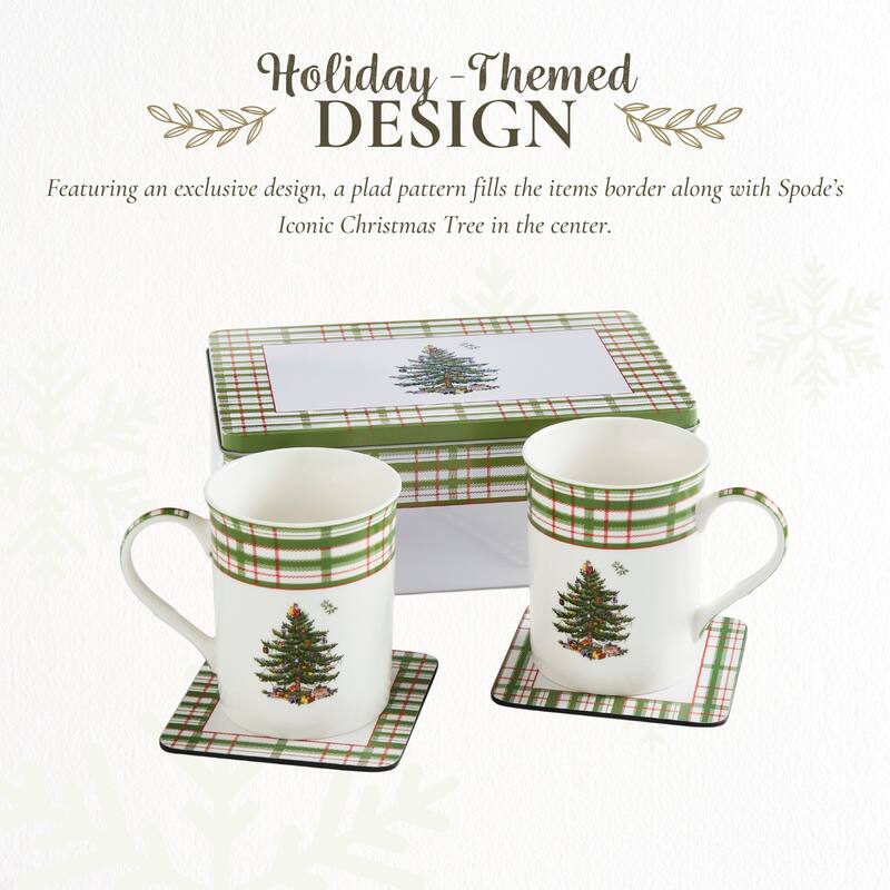 Spode Annual Mug and Tin 5 Piece Set - 12 oz mug