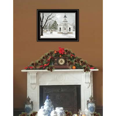 TrendyDecor4U Farmhouse "I Heard the Bells on Christmas" Framed Wall Art by Billy Jacobs