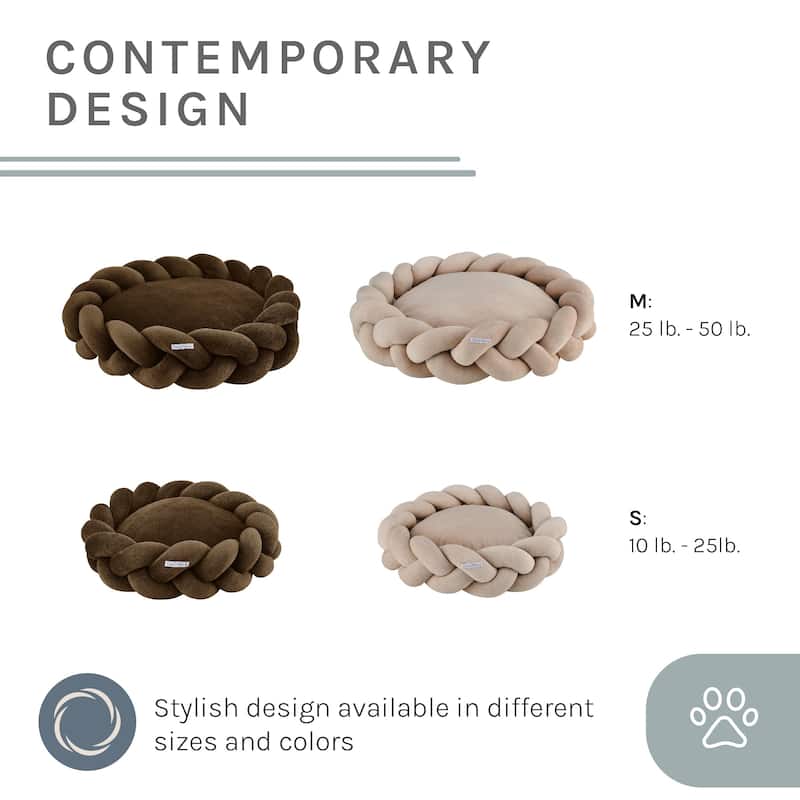 Ivy 27'' Dog Bed In Brown - 27