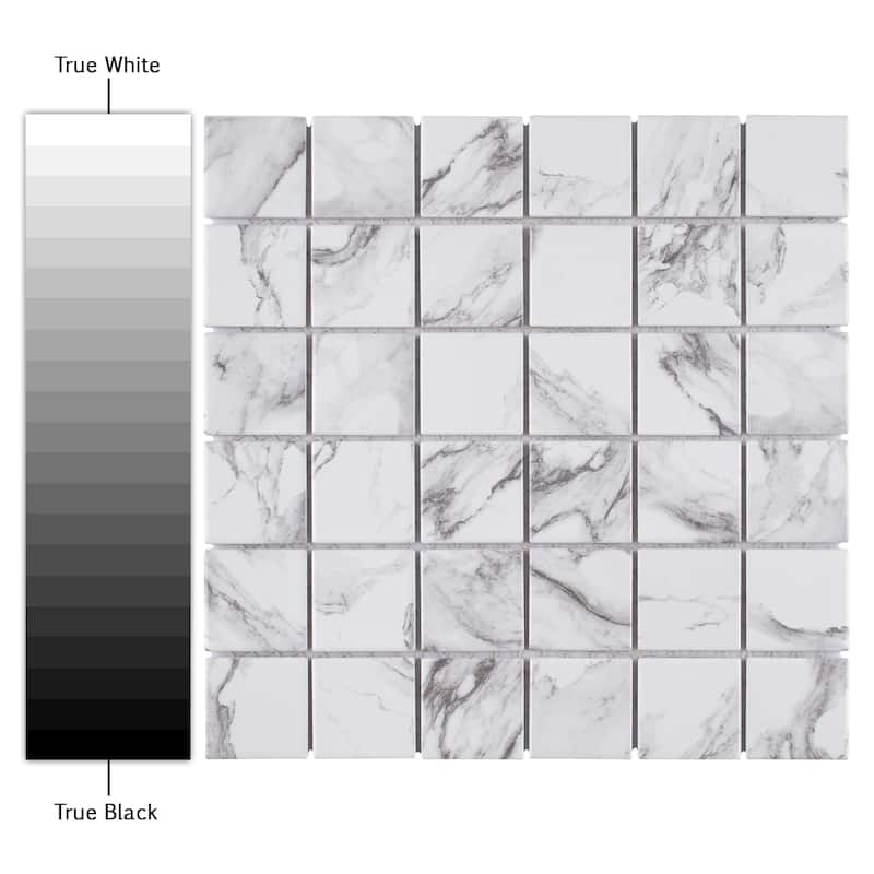 Merola Tile Katina Calacatta 11-5/8" x 11-5/8" Porcelain Mosaic Floor and Wall Tile