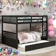 preview thumbnail 2 of 17, Full Size Bunk Bed with Ladder and Safety Rails