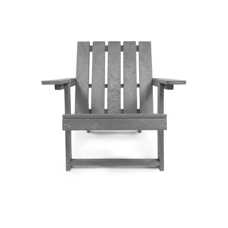 Amalfi Fully Assembled All-Weather Outdoor Folding Modern Adirondack Chair and Table Set - 3-piece