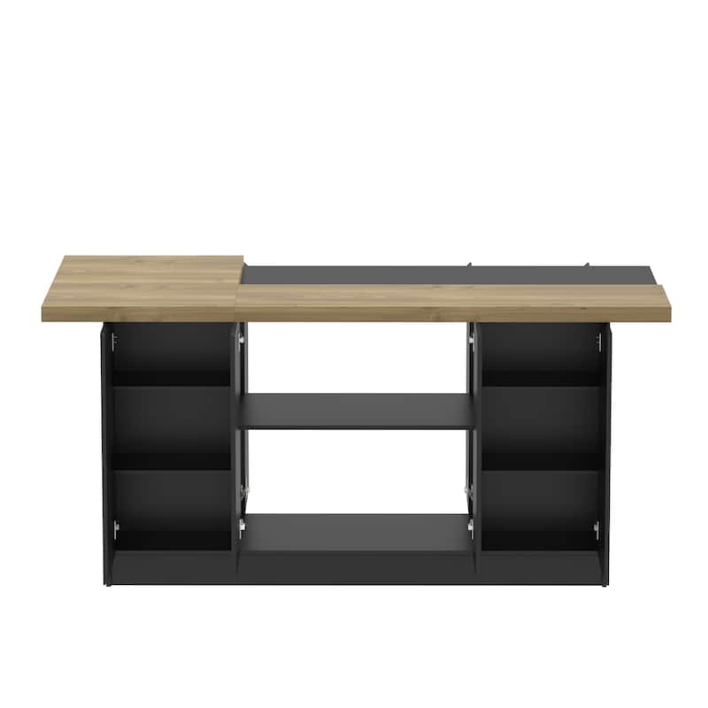 Modern Kitchen Island - Storage Cabinet, Large Countertop, Prep Station