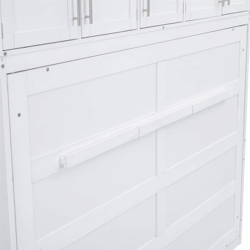 Queen Size Murphy Bed Wall Bed with Top Cabinets
