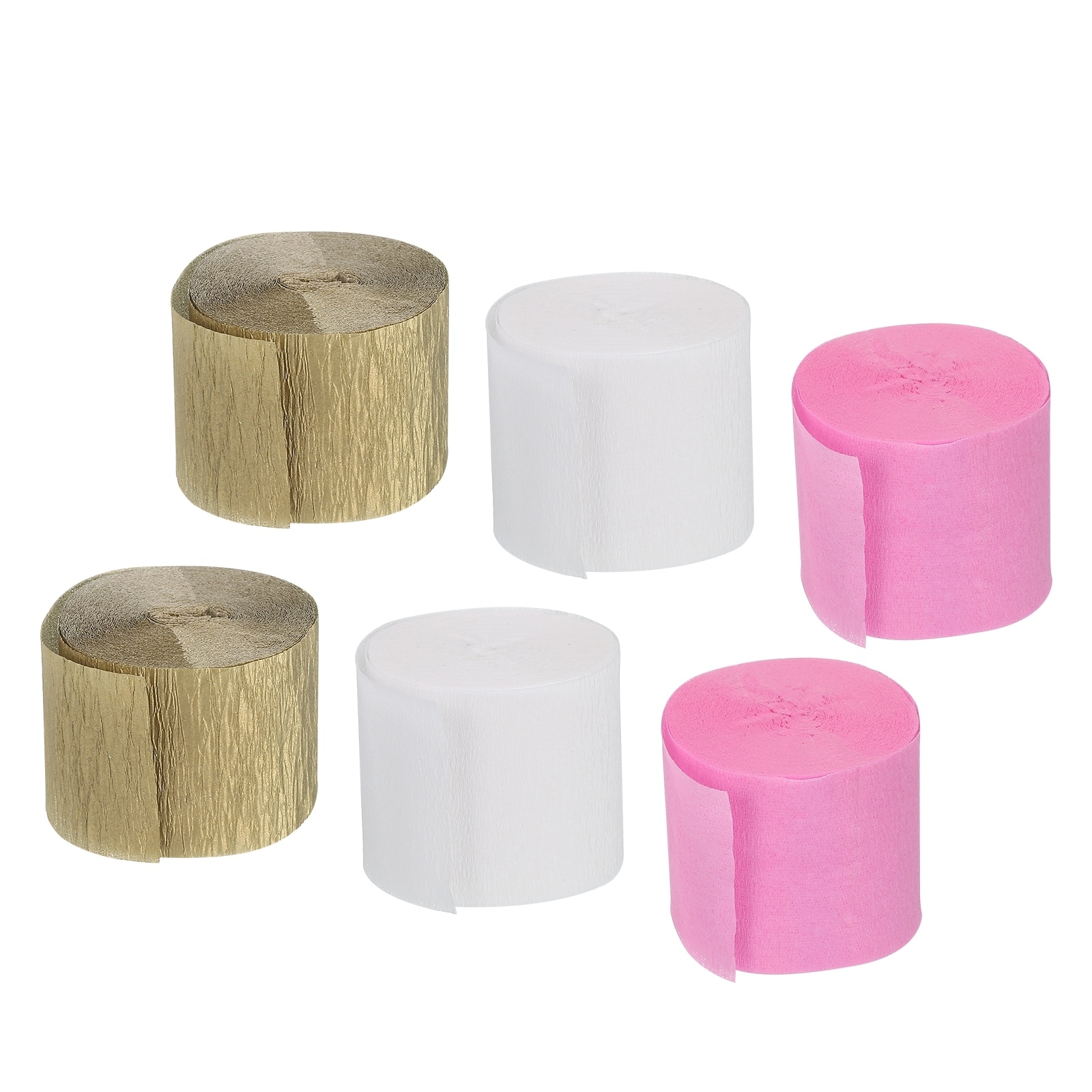 Crepe Paper Streamers 6 Rolls 72ft in 6 Colors for DIY Decorations