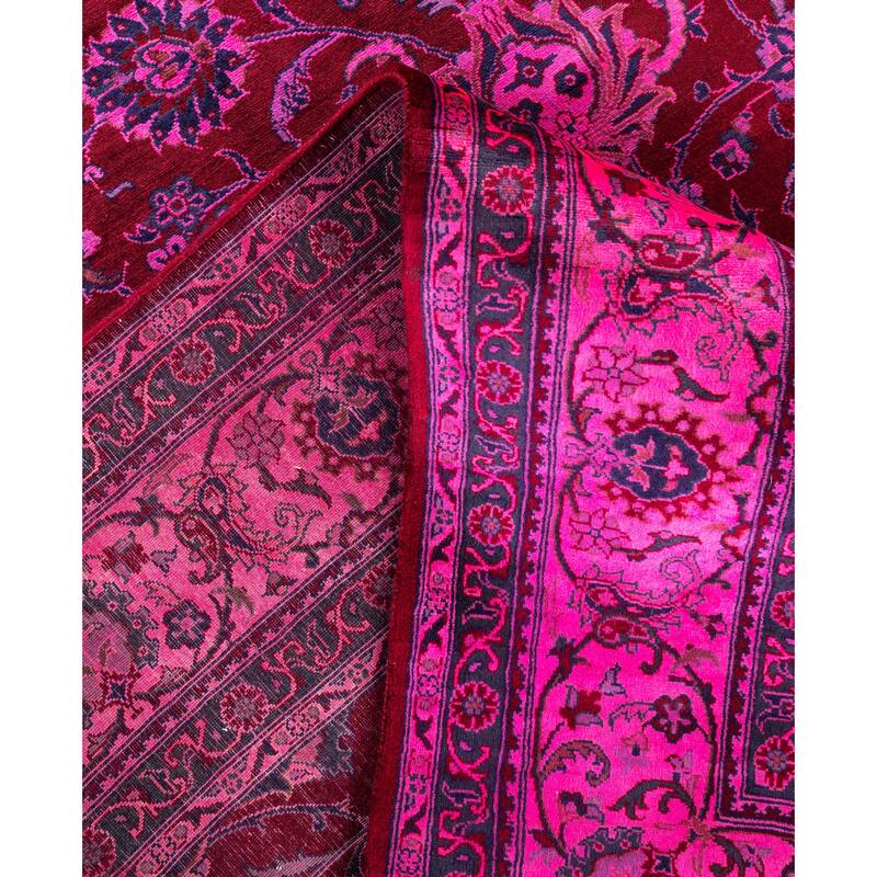 Overdyed One-of-a-Kind Hand-Knotted Area Rug - Red - 6' 1" x 8' 10"