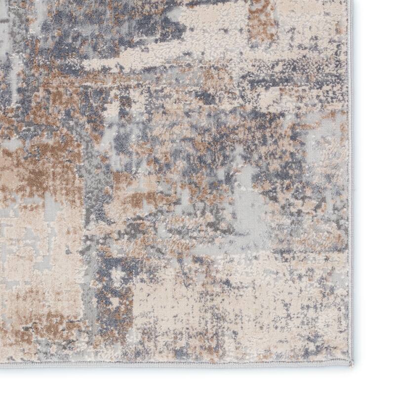 Renos Abstract Light Tan/ Gray Area Rug