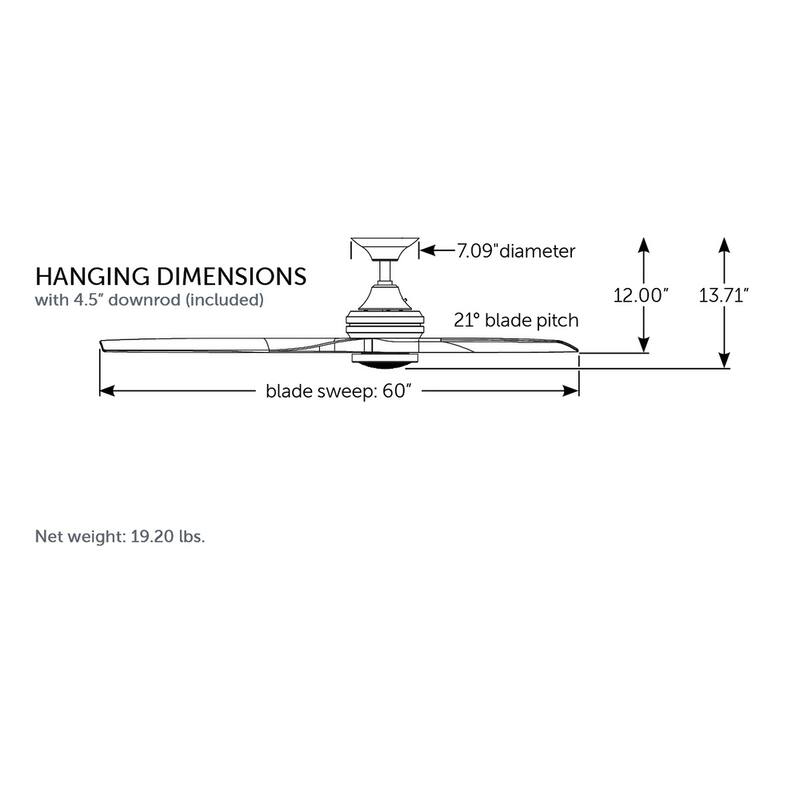 Spitfire Indoor/Outdoor Ceiling Fan Motor Only - Galvanized