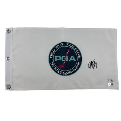 John Daly Signed 1991 PGA Championship Crooked Stick Pin Flag