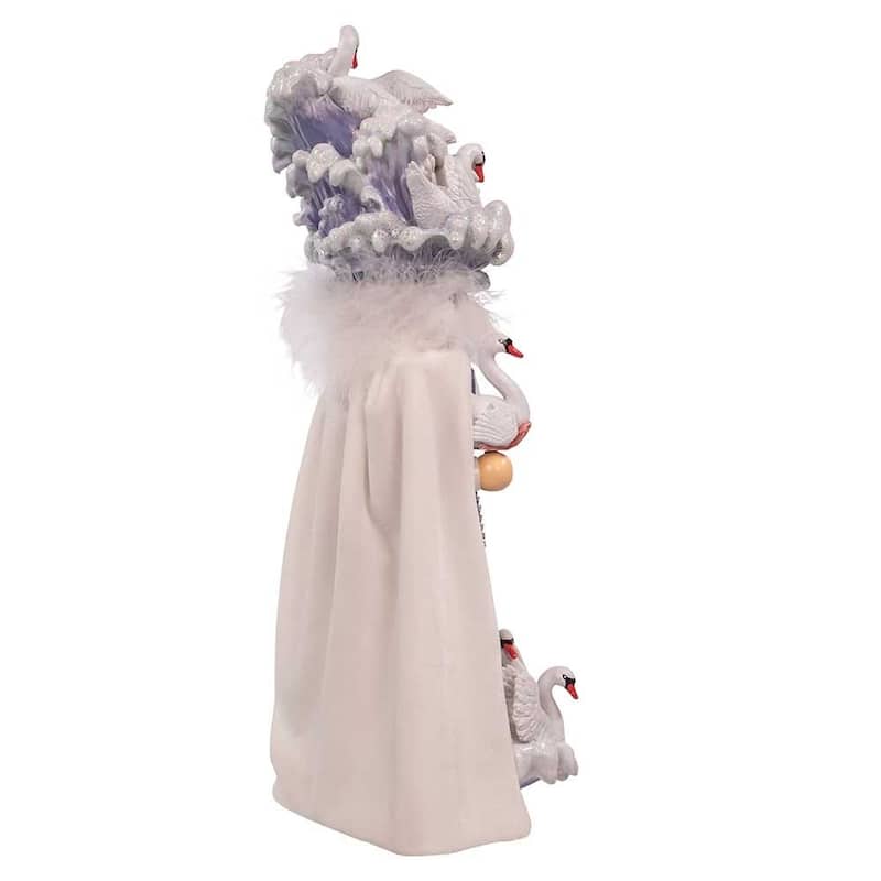 Kurt Adler 18-Inch Hollywood 7 Swans Swimming Nutcracker - Blue