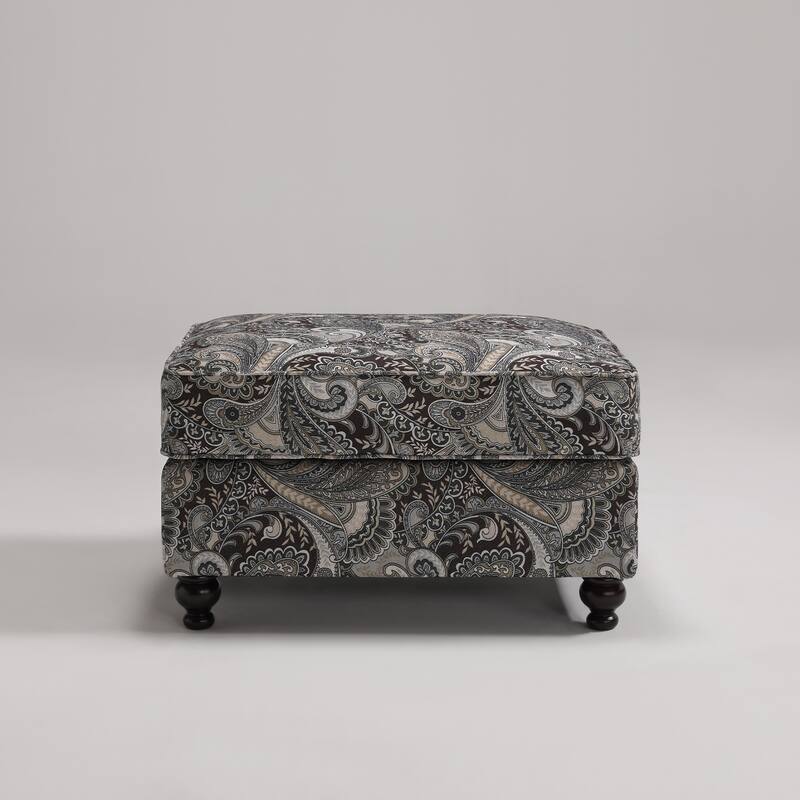 Morden Fort Classical Paisley Print Cocktail Rectangular Ottoman