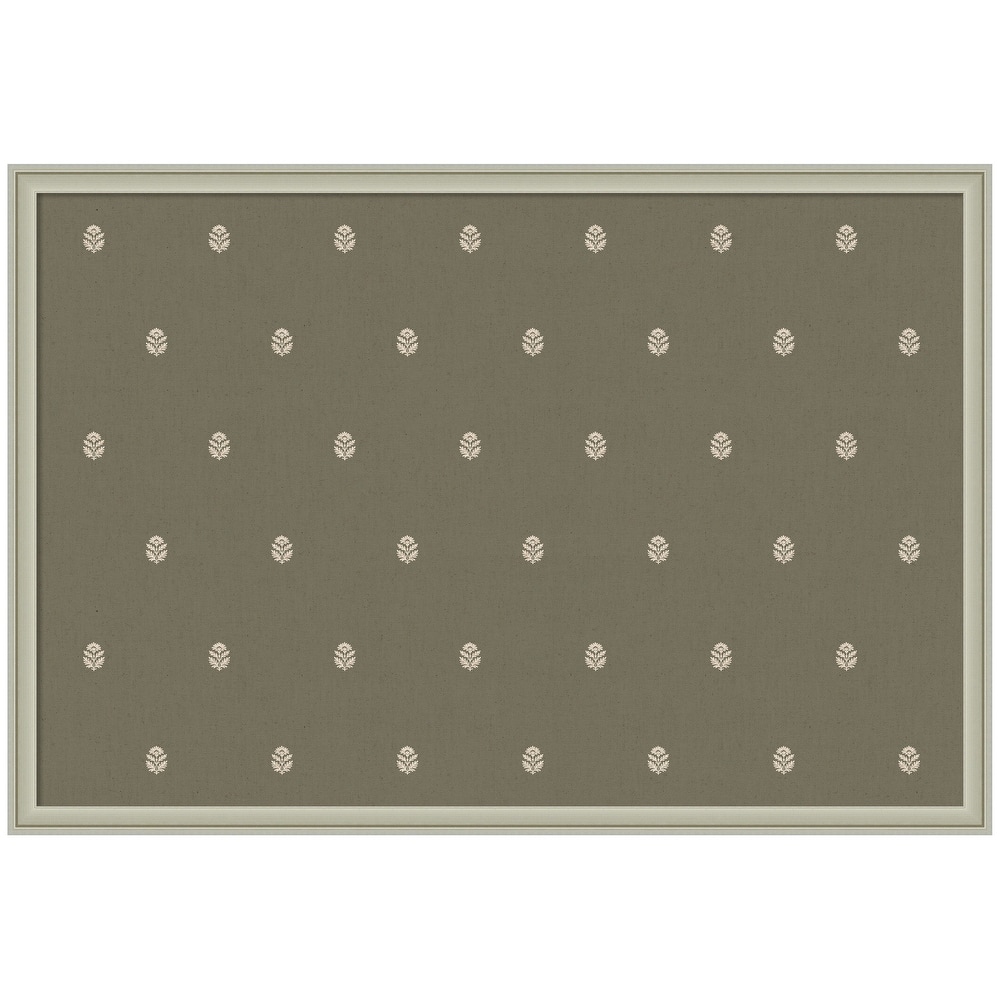 Kate and Laurel Pinboard Green Botanical Block Print