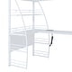 preview thumbnail 10 of 10, Twin Size Loft Bed with 4-Layer Shelves and L-Shaped Desk , Stylish Metal Frame with Sockets