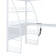 preview thumbnail 4 of 18, Twin Size Loft Bed with 4 Layers of Shelves and L-shaped Desk,Stylish Metal Frame Bed with a set of Sockets,USB Ports,White