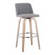 Option Grey Fabric/Chrome Round Footrest
