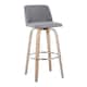 Option Grey Fabric/Chrome Round Footrest