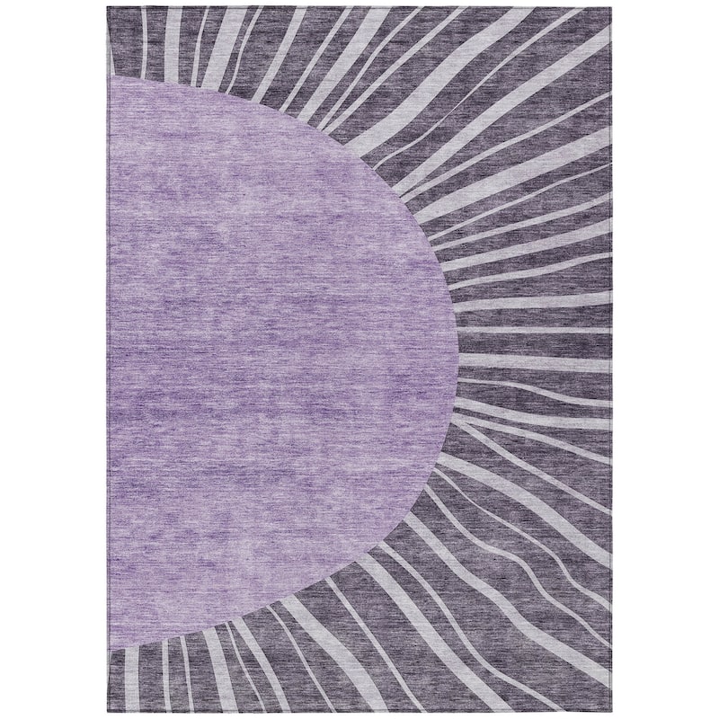 HomeRoots Abstract Transitional Rectangle Outdoor Rug